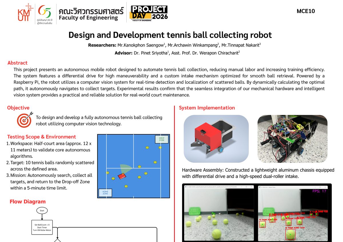 Design and Development tennis ball collecting robot